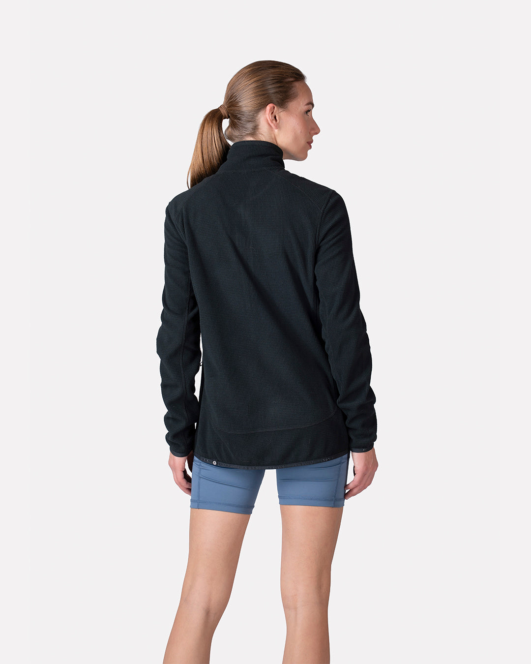 Polar Fleece Deportivo Terra Full Zip Mujer Negro