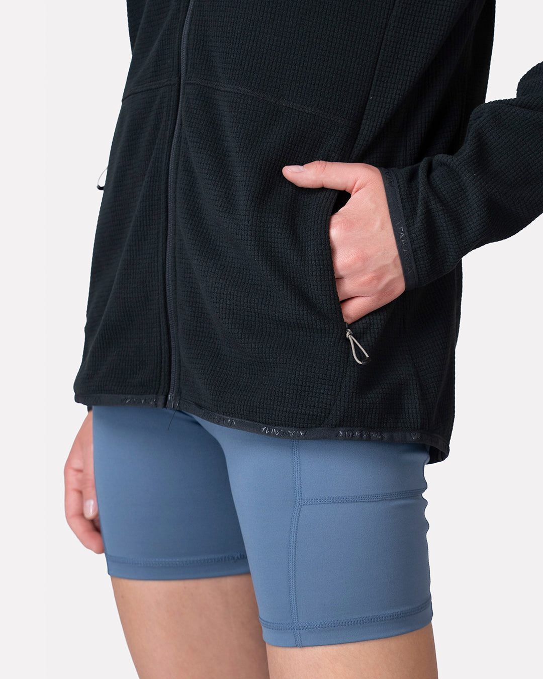 Polar Fleece Deportivo Terra Full Zip Mujer Negro