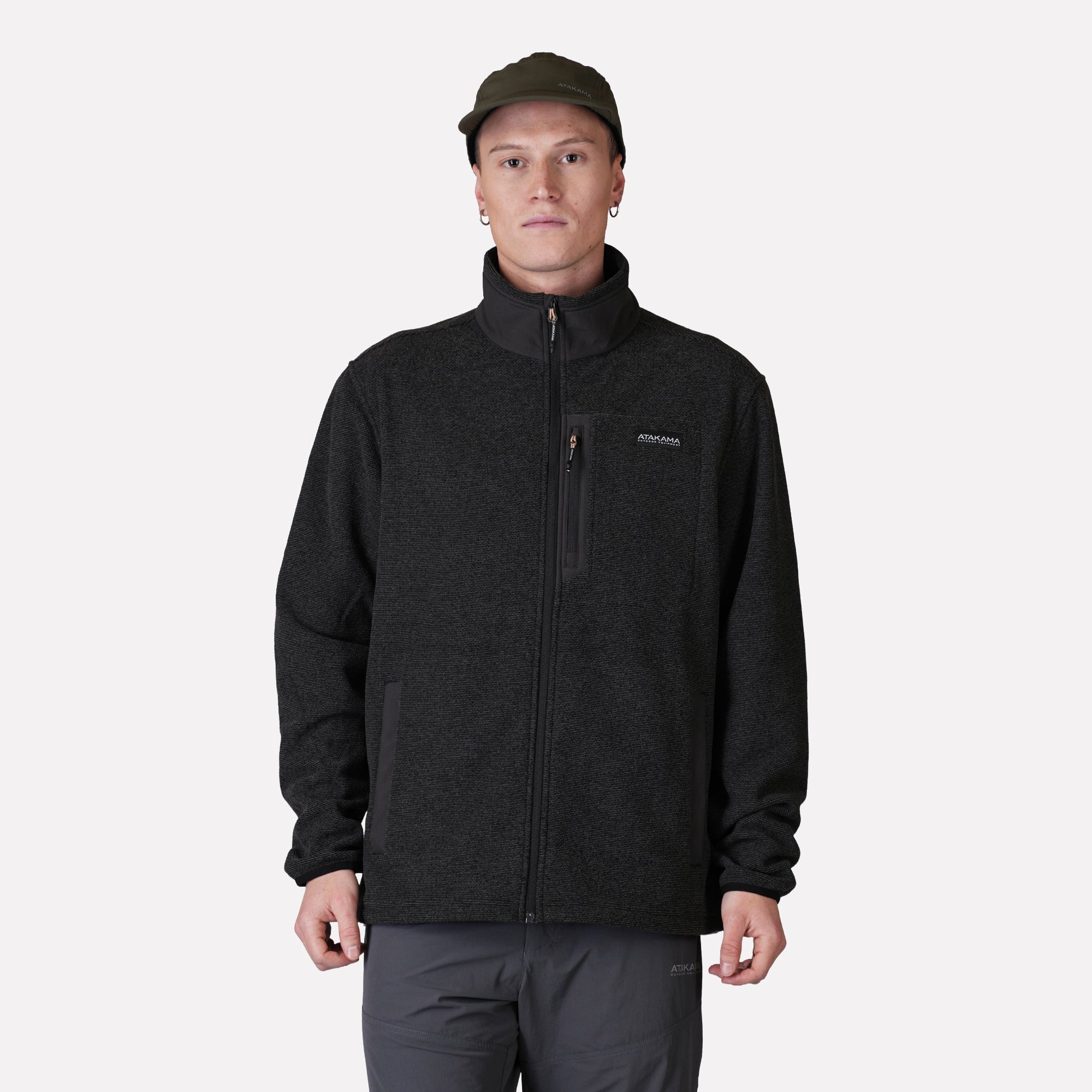 Polar Texturado Hombre Ventisquero Full Zip Gris