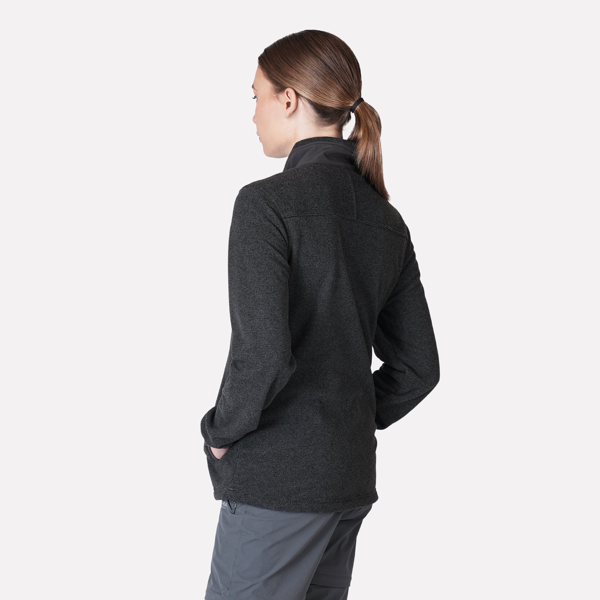 Polar Texturado Mujer Ventisquero Full Zip Gris