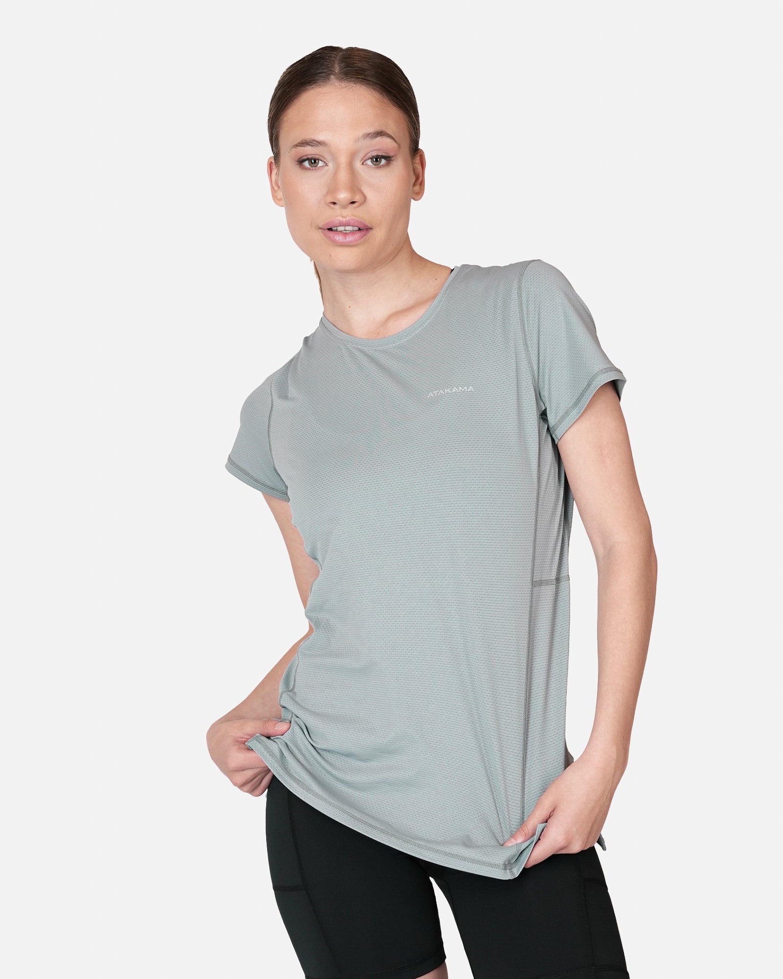 Polera Deportiva Mujer Dinámica Dry Core Gris - Atakama Outdoor