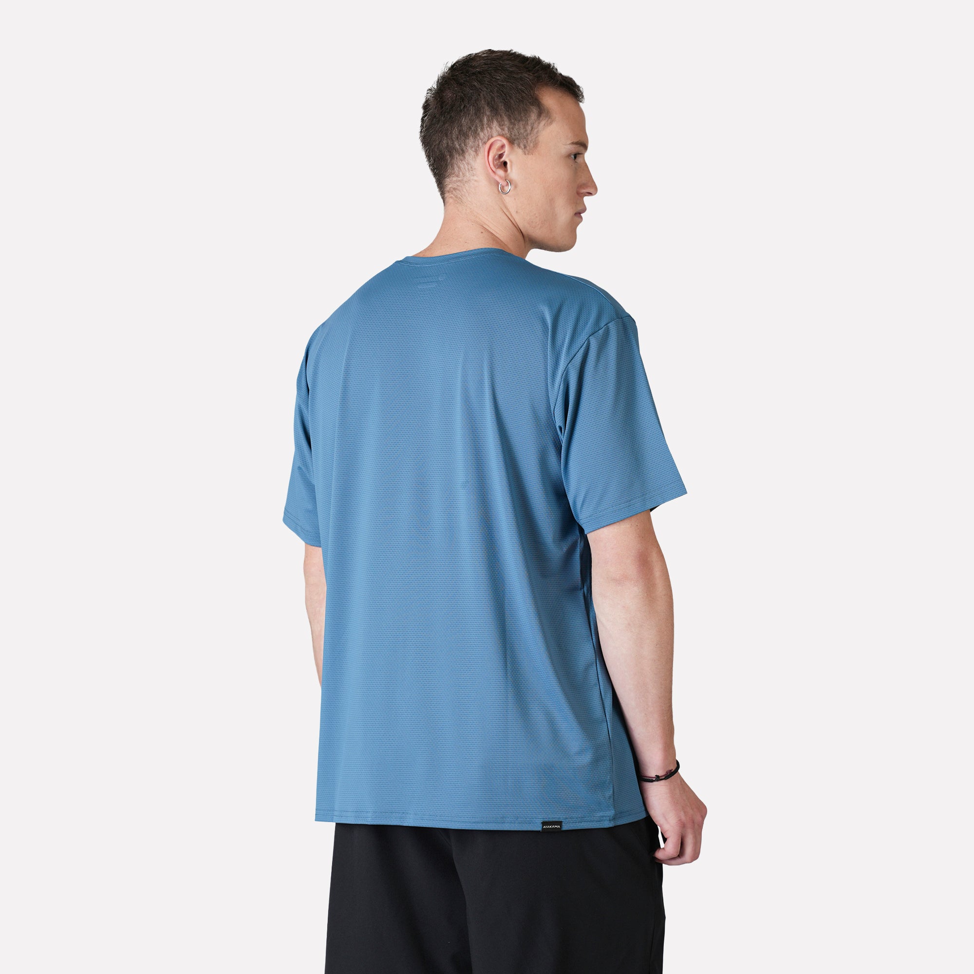 Polera deportiva Hombre Dinámica Dry Core Azul