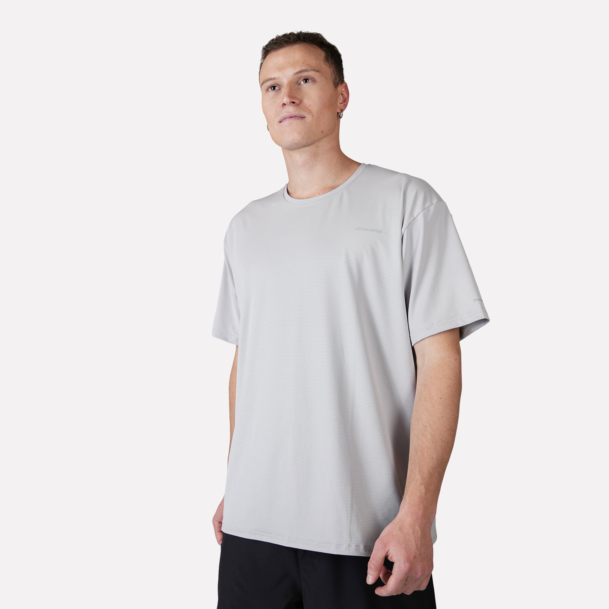 Polera deportiva Hombre Dinámica Dry Core Gris