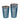 Set de cuatro vasos flora chilenas azul Aluminio 480 mililitros Atakama Outdoor Quillay Quisco Araucaria Chagual
