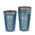Set de cuatro vasos flora chilenas azul Aluminio 480 mililitros Atakama Outdoor Quillay Quisco Araucaria Chagual