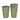Set de cuatro vasos peces chilenas verde Aluminio 480 mililitros Atakama Outdoor Vijea Corvina Congrio Lenguado