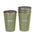 Set de cuatro vasos peces chilenas verde Aluminio 480 mililitros Atakama Outdoor Vijea Corvina Congrio Lenguado