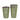 Set de 4 vasos peces chilenos 480 ml Verde