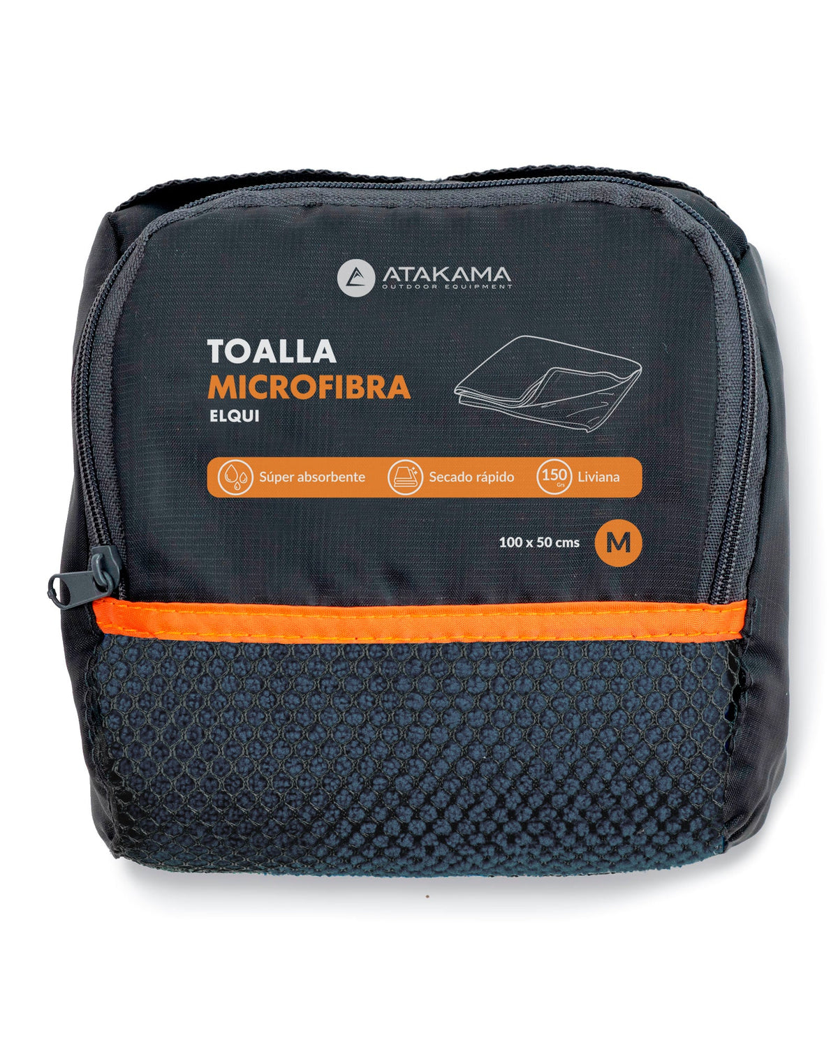 Toalla microfibra Elqui M Azul - Atakama Outdoor