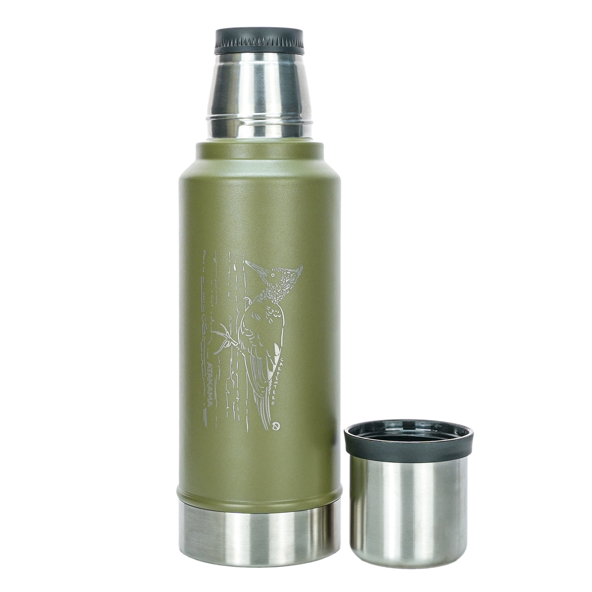 Termo pajaro carpintero 1 litro verde Atakama Outdoor