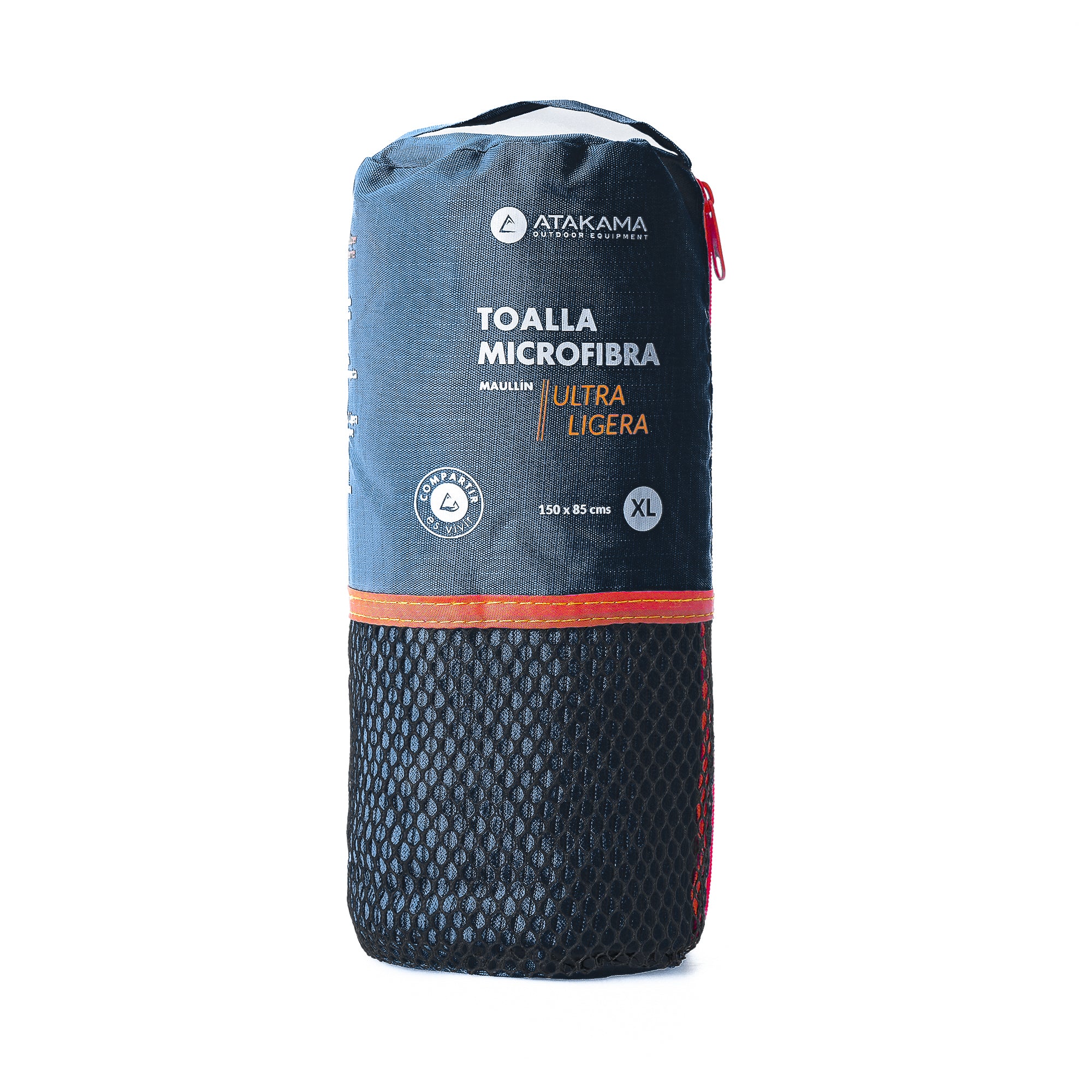 Toalla Microfibra Maullín XL con Imán Azul Marino