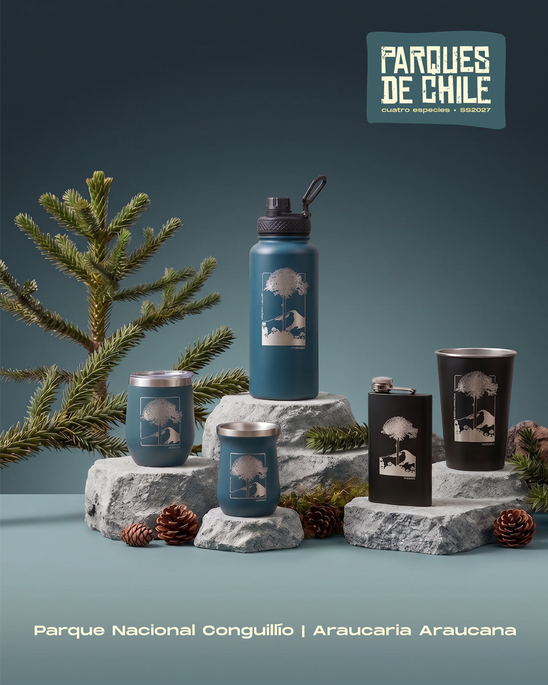 Vaso Térmico Araucaria Conguillío 350Ml Azul