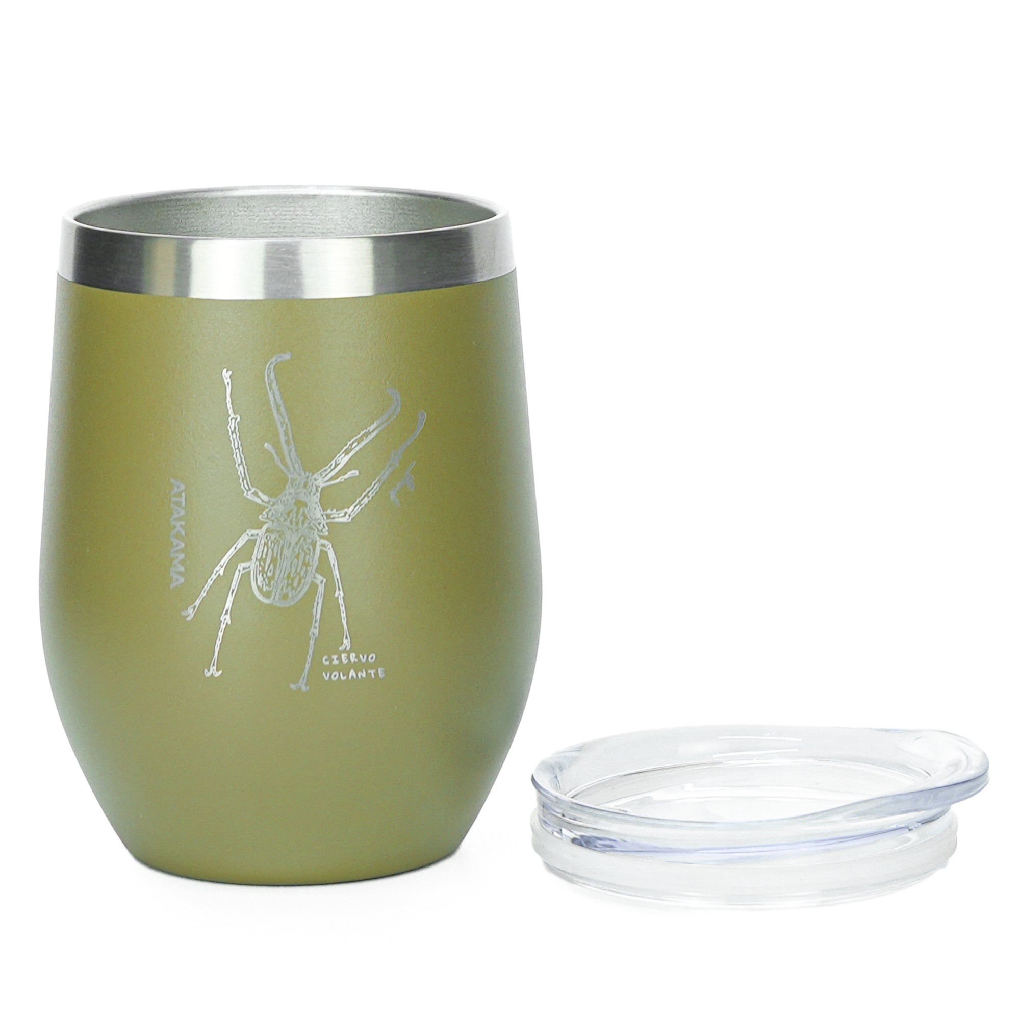 Vaso termico tapa verde insecto ciervo volante 350 mililitros Atakama Outdoor