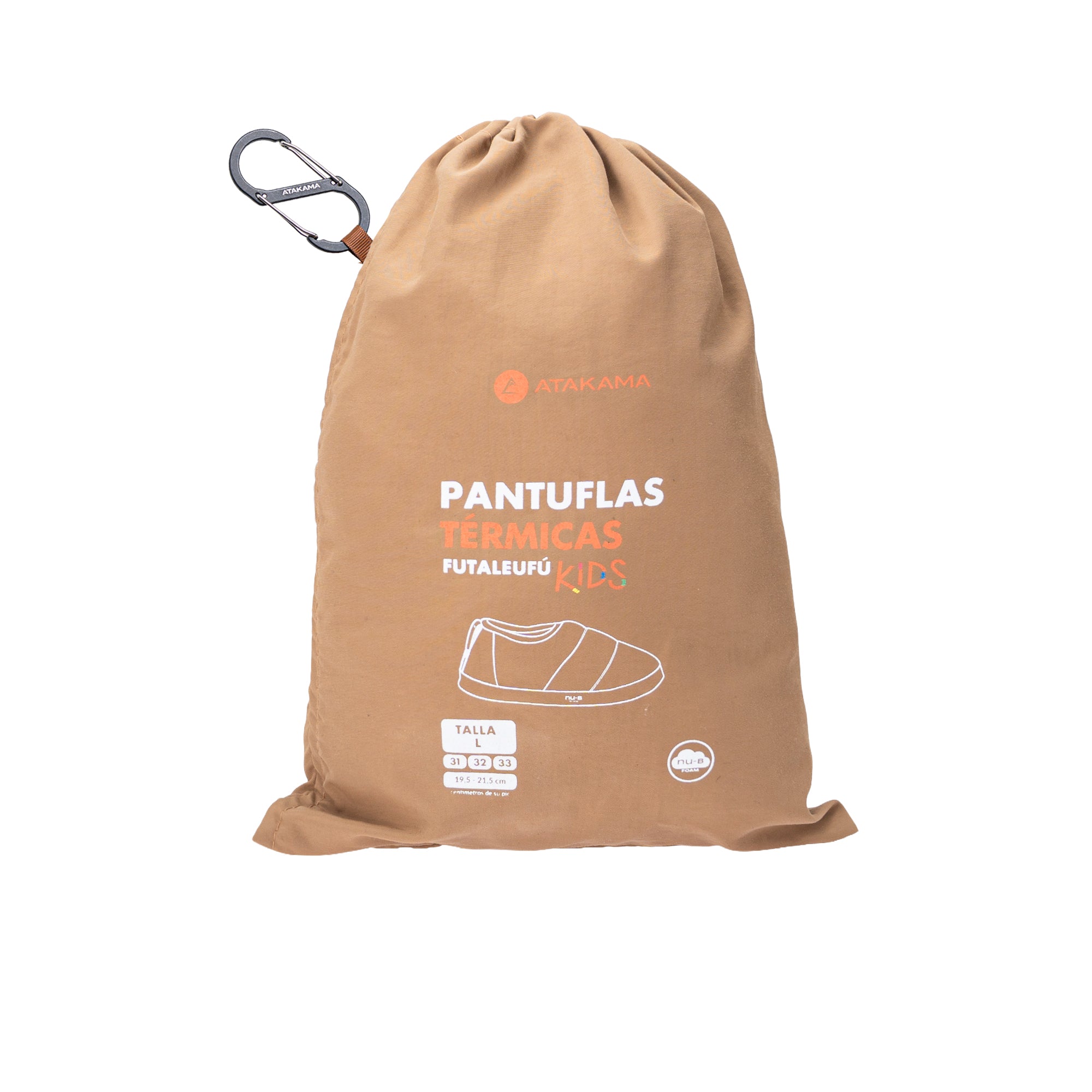 Pantuflas térmicas Futaleufú Niños SOFT Nu-B Foam Cafe Caramelo