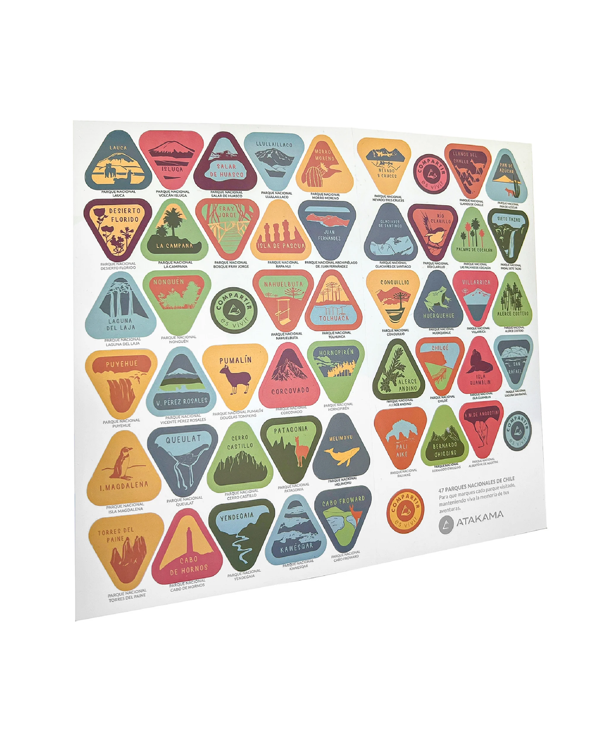 Set Sticker Botella Parques Nacionales coleccionables