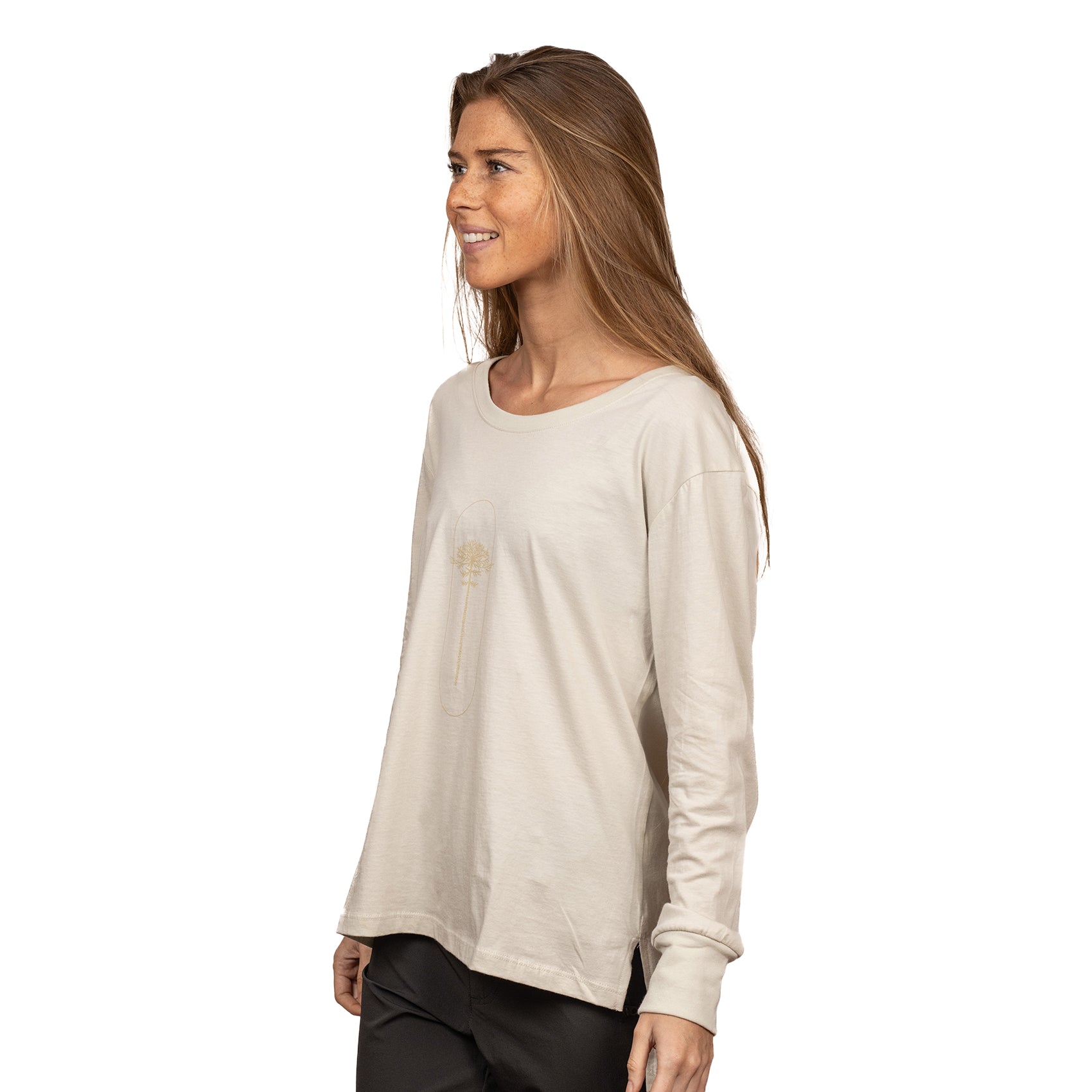 Polera mujer manga larga Araucaria Beige