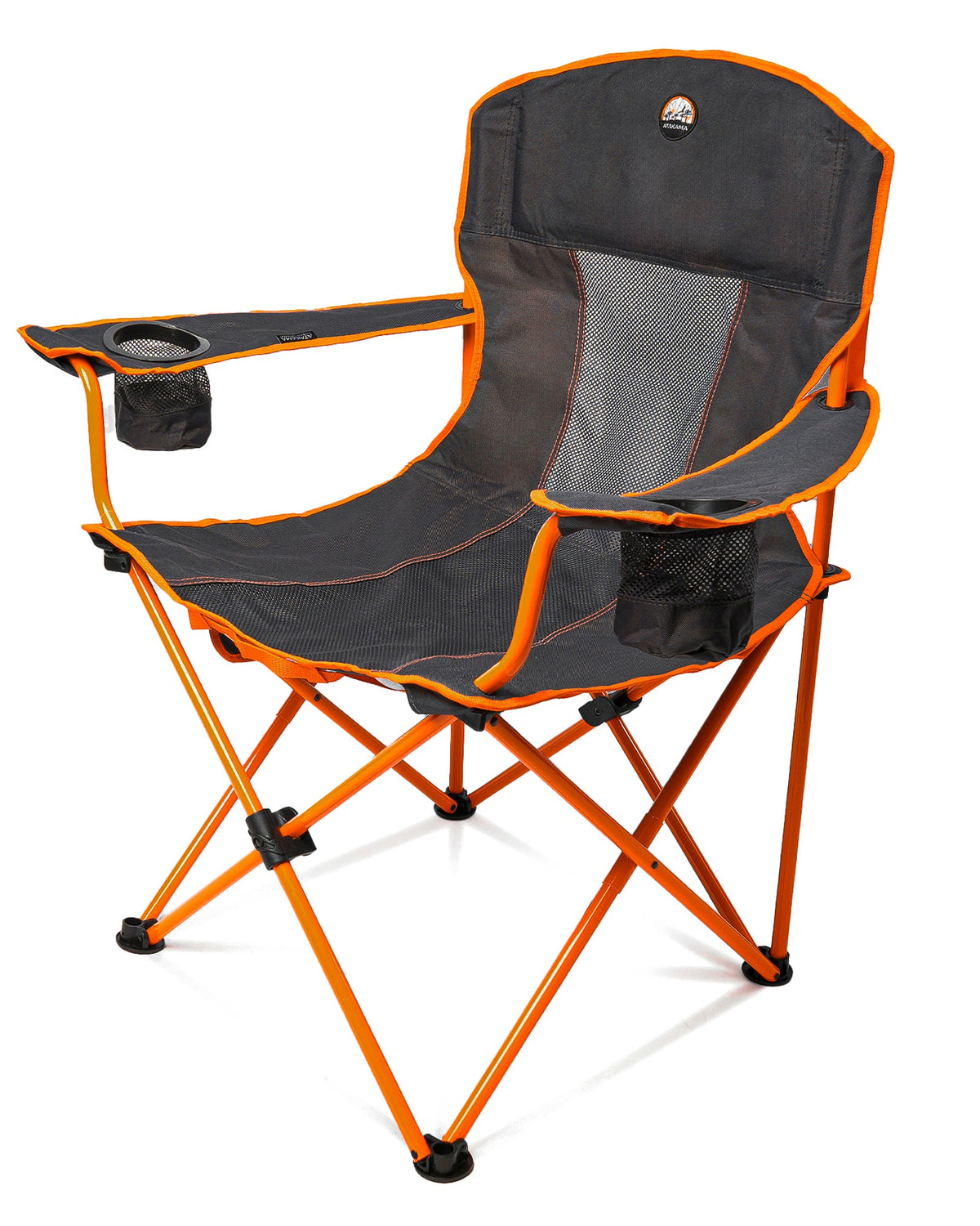 Silla de Camping Llaima XL Gris/Naranjo - Atakama Outdoor