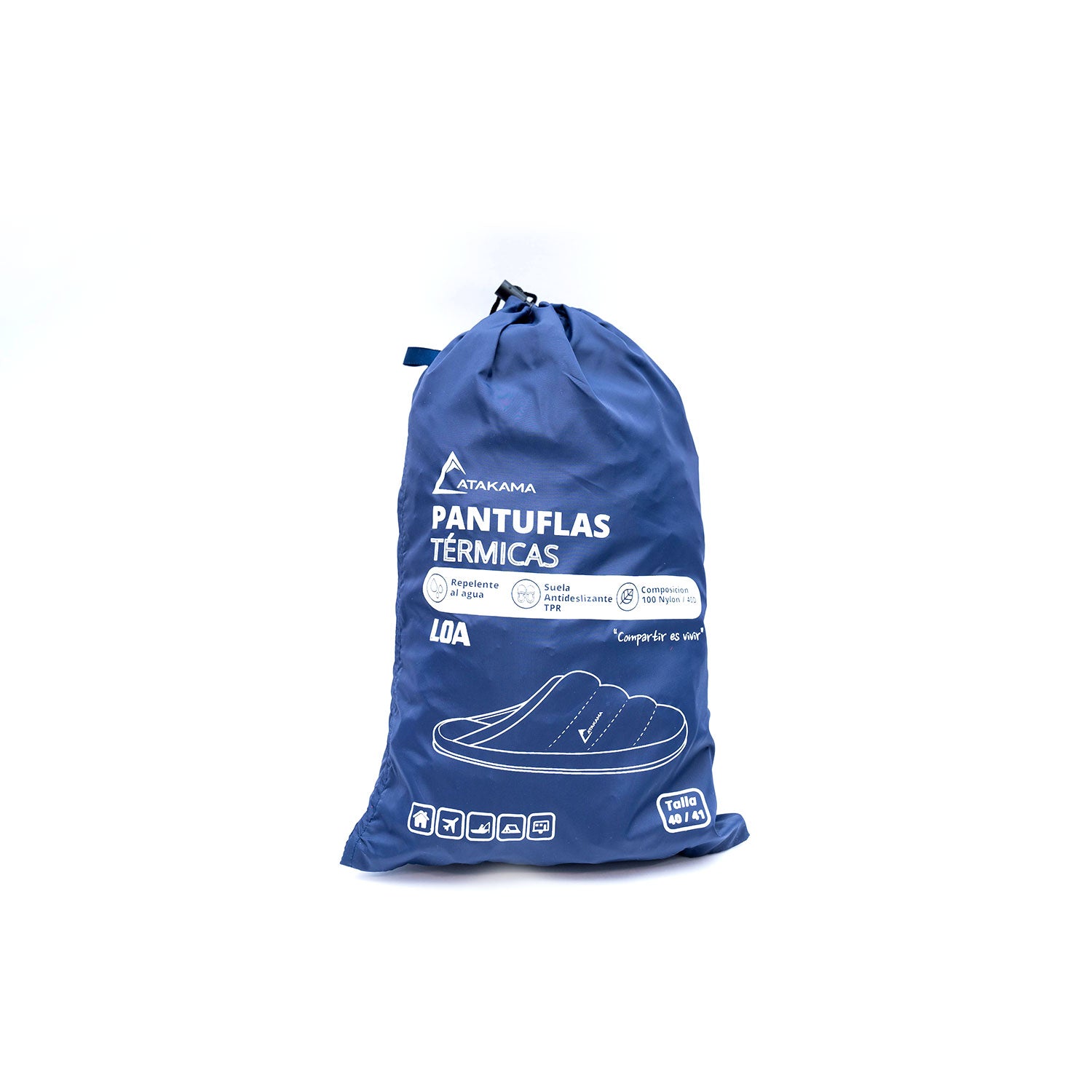 Pantufla Loa adulto azul - Outlet