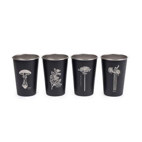 Set de 4 vasos flora chilena 480 ml
